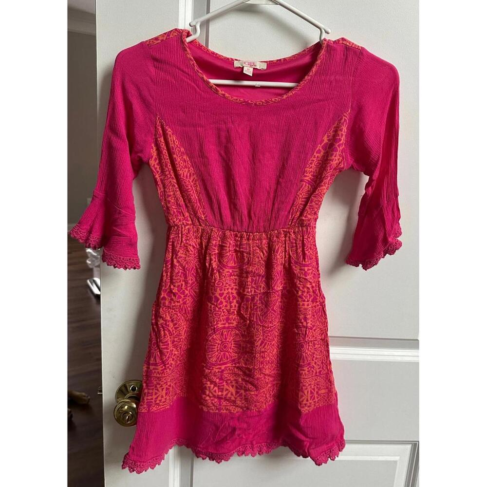 M 8/10 GB Girls Gianni Bini Pink Orange Dress